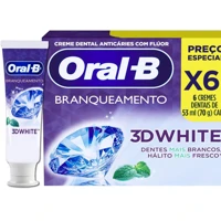 Imagem da oferta Pasta de Dente Oral‑B 3D White Branqueadora 53 ml – 6 Unidades