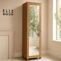 Imagem da promoção Armário Sapateira Multiuso J&A Móveis Marrie Com Espelho 1 Porta Nature