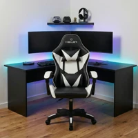 Imagem da promoção Cadeira Gamer Lancer Preta e Branca Healer