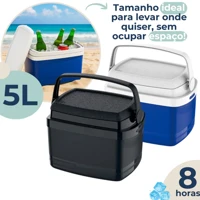 Imagem da promoção Caixa Térmica Cooler Pequeno 5 Litros com Alça Soprano