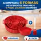 Kit 6 Forma Para Air Fryer Silicone Antiaderente Forno Microondas + Pincel Culinario em oferta