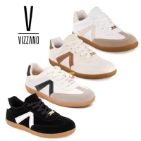 Imagem da promoção Tênis Feminino Vizzano Original Branco Recortes Retrô Estilo Casual Social Conforto Trabalho Baixo