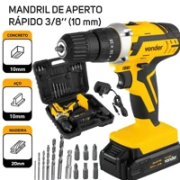 Imagem da promoção Parafusadeira Furadeira de Impacto 20v Sem Fio Com Maleta Broca e Bits PFV238I Vonder