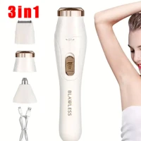 Imagem da promoção Depiladora Recarregável Elétrica Multifuncional 3 em 1 Portátil para Barbear Corporal e Facial de Al