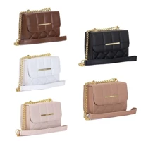 Imagem da promoção Kit 5 Bolsas Feminina Transversal Alça Corrente De Ombro Lateral Pequena Atacado