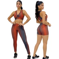 Conjunto 3 Pçs Roupa Academia Calça Shorts Top em oferta