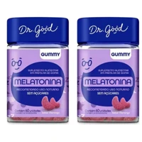 Imagem da promoção Pacote x2 suplementos em gomas Dr Good e Fini melatonina auxílio para dormir
