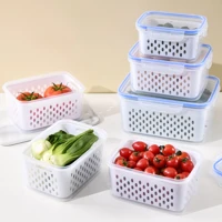 Imagem da promoção Organizador com 3 potes Herméticos De Geladeira para frutas, alimentos inclui Cesto tampa