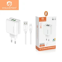 Imagem da promoção H'maston Y24 Carregador Turbo 25w Fonte Torre Carregar Portátil 2 Usb 5.1A Com Cabo Usb