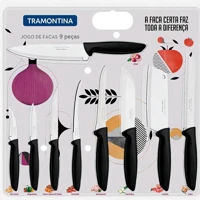 Imagem da promoção Jogo De Facas Faqueiro 9 Peças Plenus Aço Inox Tramontina