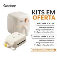 Imagem da promoção Gaabor 1,4L Air Fryer AF20M + Sanduicheira Elétrica Assadeira Removível Antiaderente SM60M