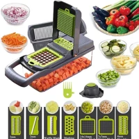 Imagem da promoção Profissional Multiuso Cozinha Slicer Aço Inox 15 em 1 Fatiador Cortador Ralador De Legumes Verduras
