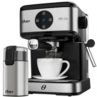 Imagem da promoção Kit Espresso Oster - Cafeteira Double e Moedor de Café Elétrico Inox 110V
