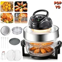 Imagem da promoção Fritadeira Elétrica Sem Óleo 20L Premium com Porta de Vidro e 8 Funções para Família