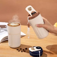 Imagem da promoção Copo Térmico Cafe 450ml Inox com Display Digital e Tampa com Trava – Mantém Temperatura por Horas