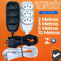 Imagem da promoção Extensão elétrica 2 Metros Extensão de Energia 3 Tomadas com 3 metros 5 metros 10 metros