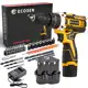 Kit Parafusadeira Furadeira Sem Fio Impacto Com 2 Baterias 21v /12v Profissional em oferta