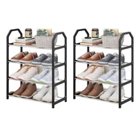 Imagem da promoção Kit 2 sapateiras 8 Pares Sapatos Pequena Para Entrada Da Porta