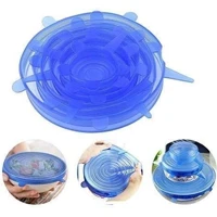 Imagem da promoção Kit 6 Tampas Panelas Silicone Potes Forma Universal Elástica