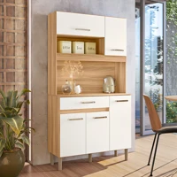 Imagem da promoção Jogo Armário De Cozinha Compacto Magazin Com 5 Portas E 1 Gaveta Multiuso E Bancada Multifuncional C
