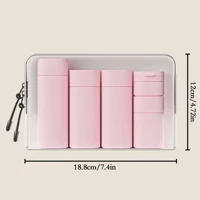 Imagem da promoção Kit 5 Frascos Para Viagem Para Creme Shampoo Loção Cosméticos Pote Higiene Pessoal