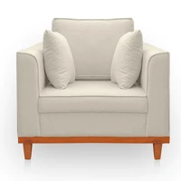 Imagem da Promoção Poltrona para Sala Confortável Beny Reforçada Linho