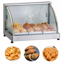 Imagem da promoção Estufa Vitrine Para Salgados Vidro Curvo 3 Bandejas Expositor Aquecedor de Alimentos Edanca