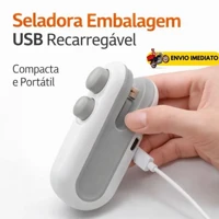 Imagem da promoção Mini Seladora Máquina Portátil Plástico Para Cozinha Sela Rapidamente Suas Embalagens Plásticas Sem
