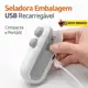 Mini Seladora Máquina Portátil Plástico Para Cozinha Sela Rapidamente Suas Embalagens Plásticas Sem em oferta