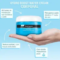 Hidratante Corporal Neutrogena Water Cream - Hydro Boost 200ml em oferta na Magazine Luiza