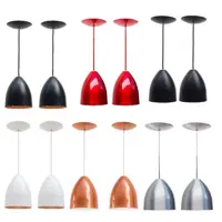 Combo Kit com 2 Pendentes Soft Cone Vermelho Luminária Alumínio Lustre 18Cm Sala em oferta na Amazon
