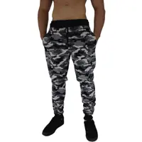 Calça Masculina Moletom Slim Camuflado Exercito Cinza Claro em oferta na Amazon