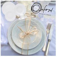 Imagem da promoção Aparelho de Jantar e Chá 20 Peças Oxford Daily Serena em Cerâmica com Alto-relevo – Branco