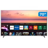 Smart TV 4K LED 70” Philips 70PUG6774/78 Wi-Fi - HDR Conversor Digital 4 HDMI 2 USB em oferta na Magazine Luiza