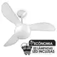 Ventilador de Teto Ventisol Fenix Branco 3 Pás, Cv3, 02 Lâmpadas Led Inclusas - 127v em oferta