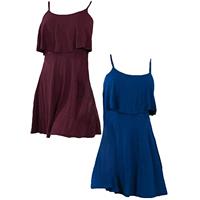 Imagem da promoção Kit 2 Vestido Ciganinha BOYOU Babado Feminino Curto Moda 291