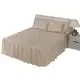 Kit Colcha Casal Padrão Floratta Cama Box Bordada e Matelada com Babado Duplo 03 Peças AVELÃ em oferta