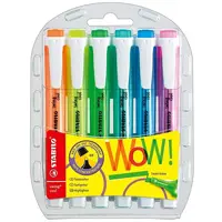 Caneta Marca Texto, Stabilo, Swing Cool, 33.0600, 6 Cores Fluorescentes em oferta na Amazon