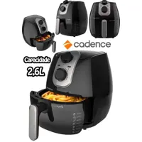 Fritadeira Cook Fryer 2,6 Litros Preta 110v Cadence em oferta na Amazon