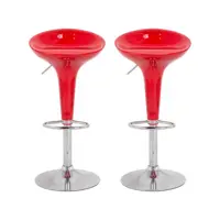 Banqueta Alta Giratória Vermelha Nell BQT-VE1 – 2 Peças em oferta na Magazine Luiza