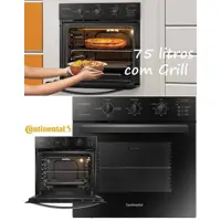 Forno de Embutir Continental OC8EP 75L Elétrico com Grill - 220v em oferta na ShopTime