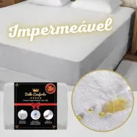 Protetor de Colchão Impermeável Bello Conforto com Slip Superior Fibrasca Branco em oferta na Amazon