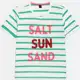 Blusa Manga Curta em Algodão Estampa SALT SUN SAND em oferta