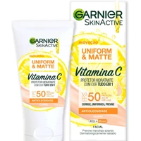 Imagem da Promoção Protetor Solar Facial Garnier FPS 50 com Cor - Garnier SkinActive Vitamina C Uniform e Matte 30g