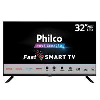 Imagem da promoção Smart TV LED 32" HD Philco Processador Quad Core GPU Triple Core Dolby Audio Mídia Cast Wi-Fi HDMI e