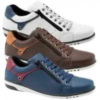 Kit 3 Sapatênis Masculino Casual Gelo, Café e Azul Elástico e Zíper - StarFox em oferta na Magazine Luiza