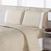 Kit Edredom Casal Queen Dupla Face 03 Peças Avelã - ATACADO LINDA CASA em oferta na Magazine Luiza