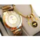 Kit relogio feminino champion CH24259D com semi joia em oferta