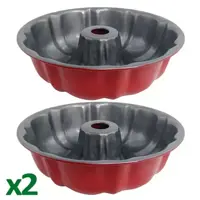 Kit 2 Formas C/ Furo Assadeira Antiaderente 23cm Pudim Torta - Monaliza em oferta na Magazine Luiza