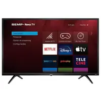 Smart TV Roku SEMP TCL 32, HD, WideScreen, HDMI, USB, WiFi, Preto em oferta na Magazine Luiza